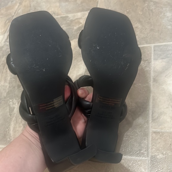 Open Edit Black Remmy Twist Sandal Heels 10 - Picture 3 of 10